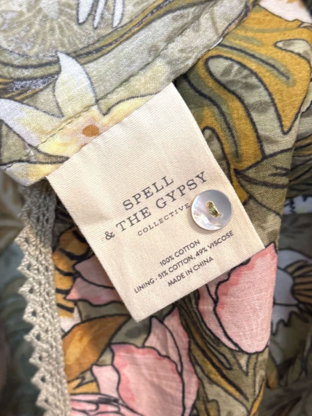 Spell Jungle Midi Sundress Size Medium Khaki - Picture 5 of 15